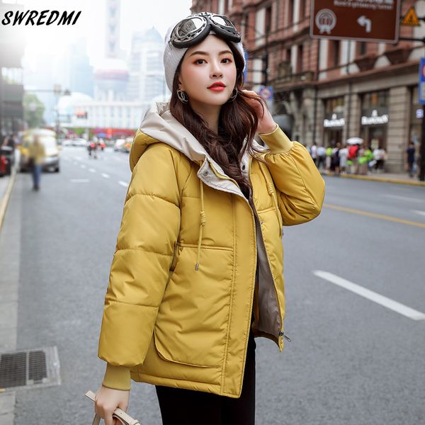 2019 winter coat women hooded big pockets warm jackets cotton padded down jacket female stylish thick parkas outerwear swredmi, Black
2019 winter coat women hooded big pockets warm jackets cotton padded down jacket female stylish thick parkas outerwear swredmi, Black