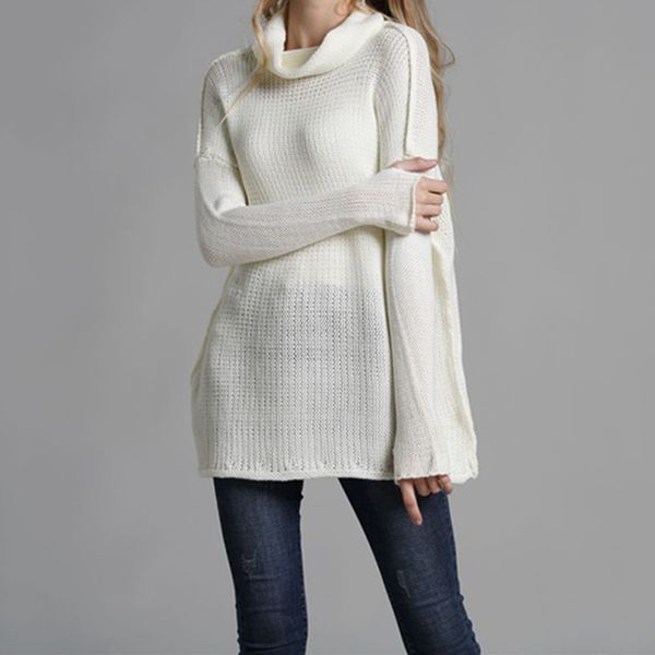 new arrival fashion knitted soft women solid long sleeve turtleneck knitted sweater jumper pullover autumn sweater, White;black
new arrival fashion knitted soft women solid long sleeve turtleneck knitted sweater jumper pullover autumn sweater, White;black