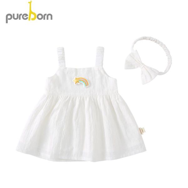 girl's dresses pureborn toddler baby girl dress with bowknot headband birthday party solid white baptism summer, Red;yellow
girl's dresses pureborn toddler baby girl dress with bowknot headband birthday party solid white baptism summer, Red;yellow
