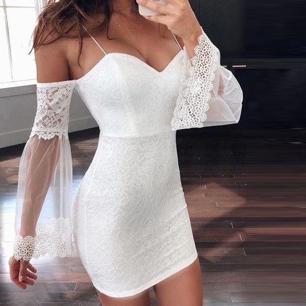 women off shoulder summer white dress lace v-neck backless camisole bodycon party dresses summer dress 2019 vestidos, Black;gray
women off shoulder summer white dress lace v-neck backless camisole bodycon party dresses summer dress 2019 vestidos, Black;gray