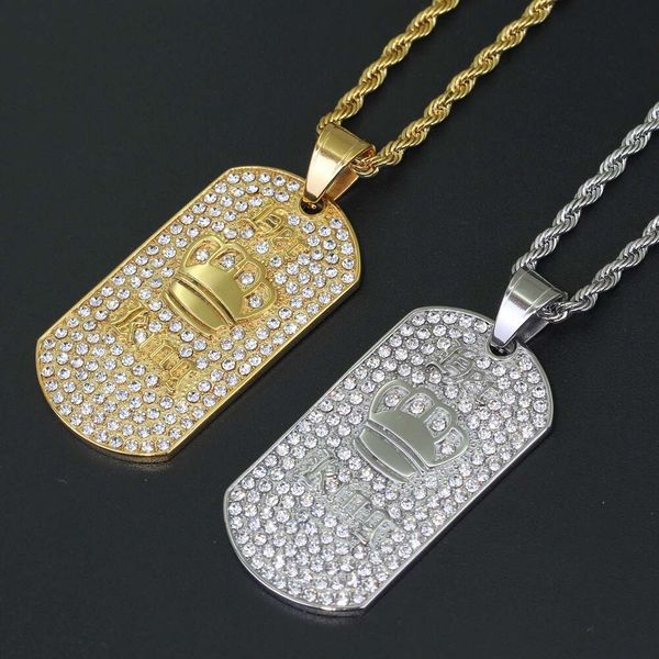 hip hop letters king pendant necklaces for men women luxury diamonds crown pendants stainless steel dog tag necklace jewelry ing, Silver
hip hop letters king pendant necklaces for men women luxury diamonds crown pendants stainless steel dog tag necklace jewelry ing, Silver
