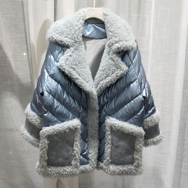 100% real sheep fur coat winter women 90% white duck down jacket solid turn-down collar new arrival 2019 thick warm outerwear, Black
100% real sheep fur coat winter women 90% white duck down jacket solid turn-down collar new arrival 2019 thick warm outerwear, Black