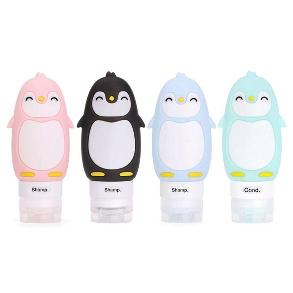 leakproof silicone travel bottles accessories set, 3oz (90ml) 4 pack refillable cute penguin travel containers for shampoo, cond
leakproof silicone travel bottles accessories set, 3oz (90ml) 4 pack refillable cute penguin travel containers for shampoo, cond