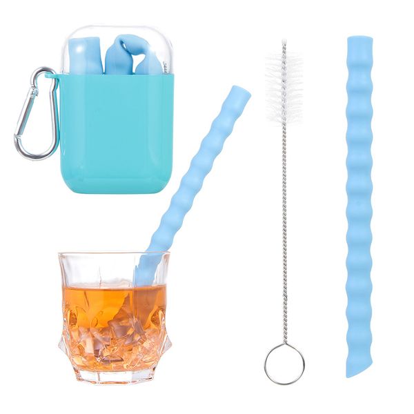 collapsible soft silicone straw reusable folding drinking straw with carrying case and cleaning brush for travel home office
collapsible soft silicone straw reusable folding drinking straw with carrying case and cleaning brush for travel home office