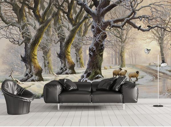фото обои 3d mural wallpapers для гостиной обои для рабочего стола home deor снежный лес, большое дерево, овца спальня тв-бар фрески rolls
фото обои 3d mural wallpapers для гостиной обои для рабочего стола home deor снежный лес, большое дерево, овца спальня тв-бар фрески rolls