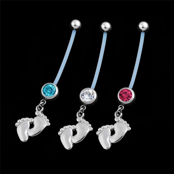 fashion surgical steel women pregnant belly button rings navels piercing dangle baby feets piercings body jewelry, Slivery;golden
fashion surgical steel women pregnant belly button rings navels piercing dangle baby feets piercings body jewelry, Slivery;golden