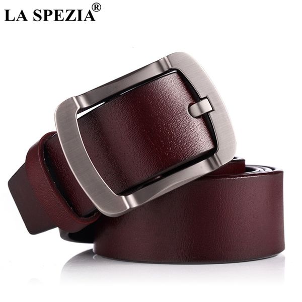 la spezia men leather belt genuine cowskin burgundy pin buckle belt vintage fashion designer brand real leather male jeans, Black;brown
la spezia men leather belt genuine cowskin burgundy pin buckle belt vintage fashion designer brand real leather male jeans, Black;brown