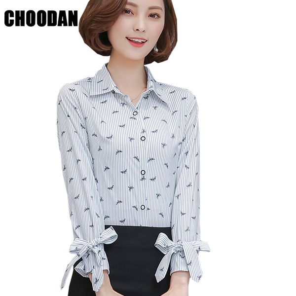 striped blouse shirt long sleeve with bow 2017 autumn fashion korean style women blouses elegant print ladies office work wear, White
striped blouse shirt long sleeve with bow 2017 autumn fashion korean style women blouses elegant print ladies office work wear, White