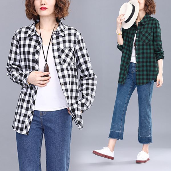 p shoot 9099 #2020 spring cotton linen large size korean-style loose casual women's dress plaid long-sleeve blouse, White
p shoot 9099 #2020 spring cotton linen large size korean-style loose casual women's dress plaid long-sleeve blouse, White