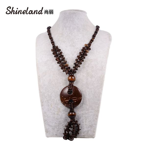 shineland vintage wooden bohemian collier femme handmade long maxi statement tassel necklace coconut shell beads jewelry gift, Silver
shineland vintage wooden bohemian collier femme handmade long maxi statement tassel necklace coconut shell beads jewelry gift, Silver