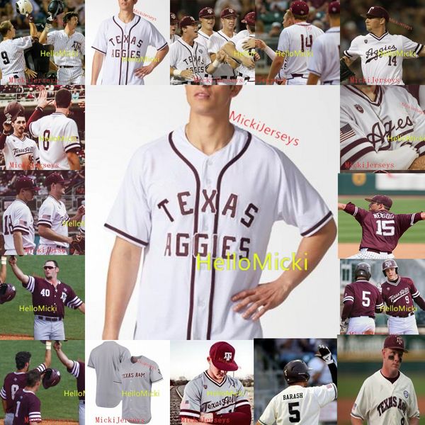 Texas A&M Aggies Daniel Mengden Michael Wacha Tyler Naquin Ryne Birk Boomer White Nick Banks Michael Barash Ross Stripling Baseball Jersey
Texas A&M Aggies Daniel Mengden Michael Wacha Tyler Naquin Ryne Birk Boomer White Nick Banks Michael Barash Ross Stripling Baseball Jersey