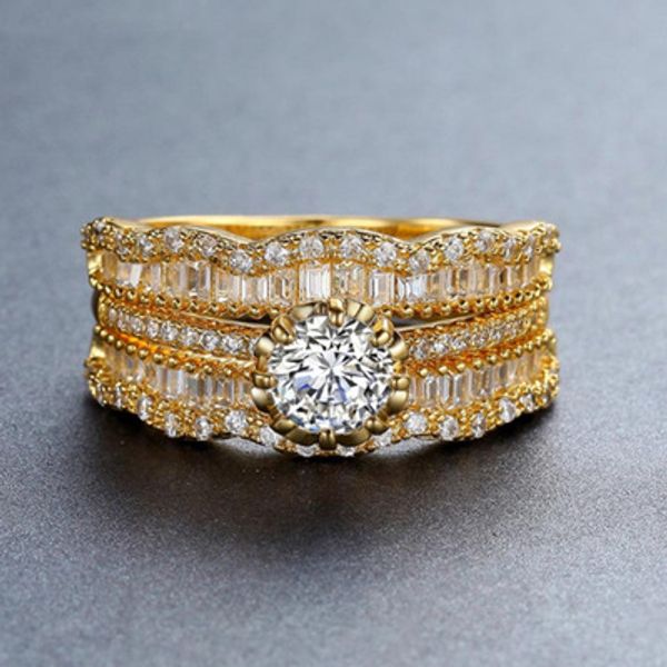 personal collection zhimu ornaments 18k gold plated luxury three piece set fashion ring with exquisite jewelry box, Silver
personal collection zhimu ornaments 18k gold plated luxury three piece set fashion ring with exquisite jewelry box, Silver