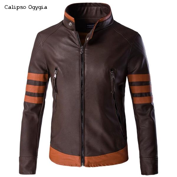 plus m- 5xl new windbreaker men's pu leather wolverines jacket black slim fit biker motorcycle jackets and coat tactical jacket, Black;brown
plus m- 5xl new windbreaker men's pu leather wolverines jacket black slim fit biker motorcycle jackets and coat tactical jacket, Black;brown