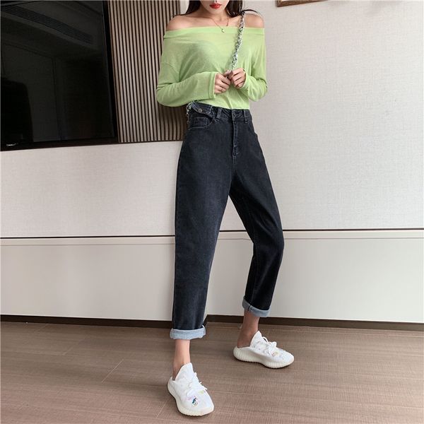 deep blue female straight jeans bud tall waist