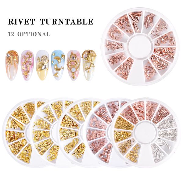 various nail art wheel rose gold/silver/gold 3d nail studs rivet metal star mixed patterns flat-back diy metal nail decoration
various nail art wheel rose gold/silver/gold 3d nail studs rivet metal star mixed patterns flat-back diy metal nail decoration