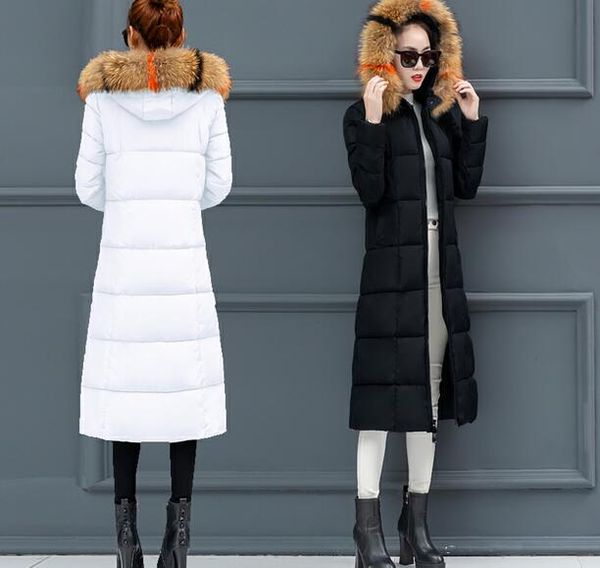 wholesale fashion winter women's color large fur collar long section over the knee down cotton padded slim coat size s-xxxl, Black
wholesale fashion winter women's color large fur collar long section over the knee down cotton padded slim coat size s-xxxl, Black