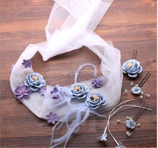 bridal flower hair veil feather bridal dress accessories wedding dress bridal handmade headwear with hairpin suit, Silver
bridal flower hair veil feather bridal dress accessories wedding dress bridal handmade headwear with hairpin suit, Silver