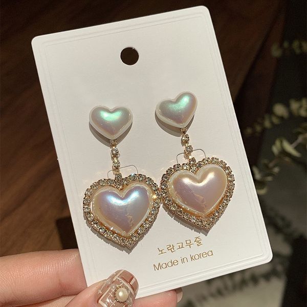mengjiqiao new korean elegant love heart pearl dangle pendientes for women fashion accessories rhinestone drop boucle d'oreille, Silver
mengjiqiao new korean elegant love heart pearl dangle pendientes for women fashion accessories rhinestone drop boucle d'oreille, Silver