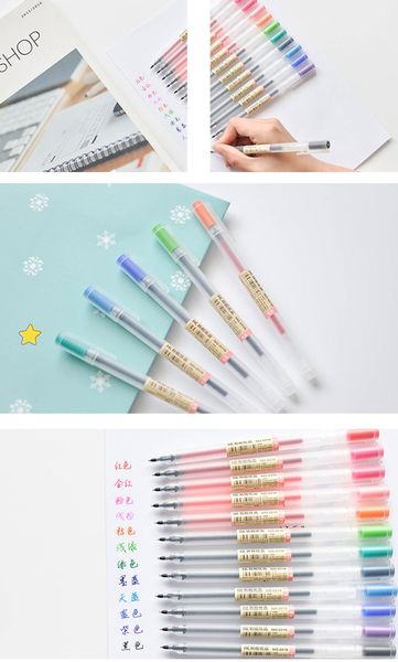 12pc/lot style gel pen 0.5mm color ink pen maker pen school office student exam writing stationery supply
12pc/lot style gel pen 0.5mm color ink pen maker pen school office student exam writing stationery supply