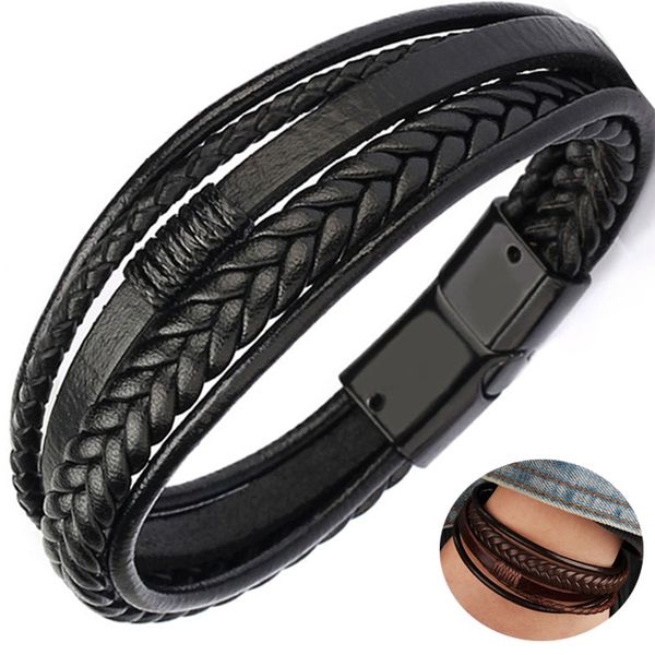 mens leather bracelet leather bangles for men magnetic-clasp cowhide braided multi layer wrap bracelet man pulseras para hombre, White
mens leather bracelet leather bangles for men magnetic-clasp cowhide braided multi layer wrap bracelet man pulseras para hombre, White