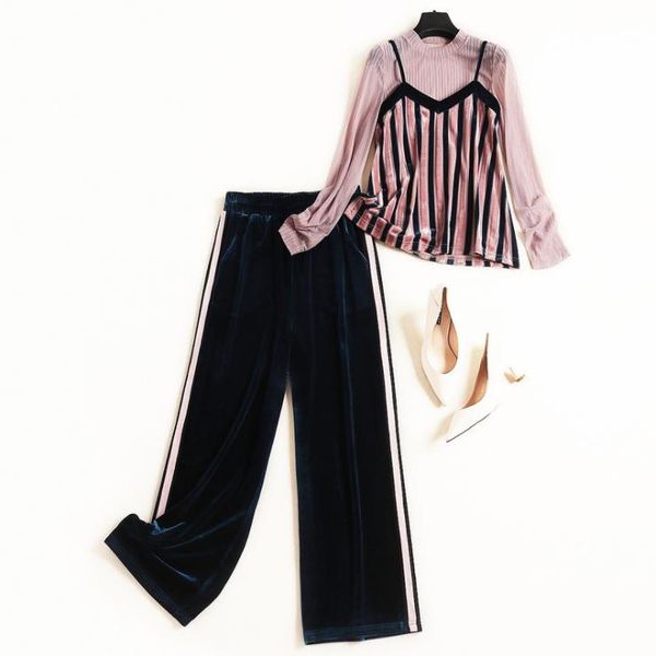 autumn 2019 new european and american women's wear knit sweaters with long sleeves condole belt vest velvet trousers suits, White
autumn 2019 new european and american women's wear knit sweaters with long sleeves condole belt vest velvet trousers suits, White