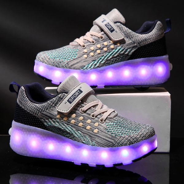 ULKNN Two Wheels Luminous Sneakers USB Charging Led Light Roller Skate Shoes for Children Boys Girls Shoes Light Up Heelies
ULKNN Two Wheels Luminous Sneakers USB Charging Led Light Roller Skate Shoes for Children Boys Girls Shoes Light Up Heelies