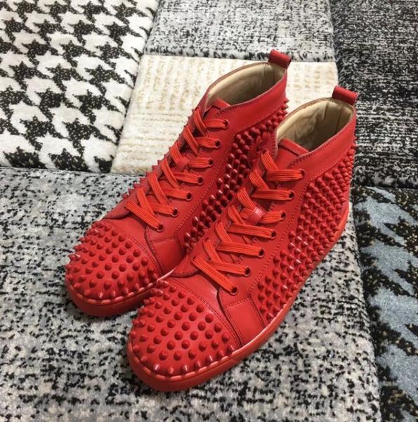 fashion black spikes pik red bottom shoes men women high-mixed studded studs casual sneaker flat genuine leather party dress footwe
fashion black spikes pik red bottom shoes men women high-mixed studded studs casual sneaker flat genuine leather party dress footwe