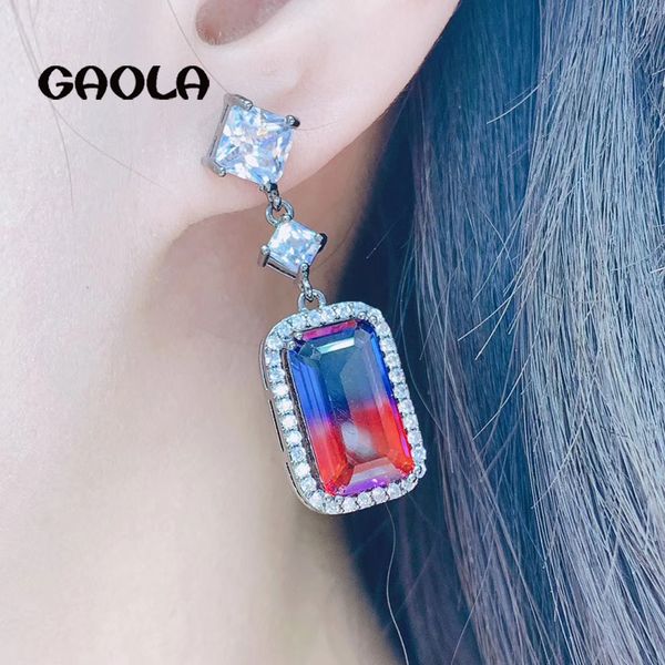 gaola exquisite tourmaline earrings exaggerated retro earrings gradient ladies jewelry large, Silver
gaola exquisite tourmaline earrings exaggerated retro earrings gradient ladies jewelry large, Silver