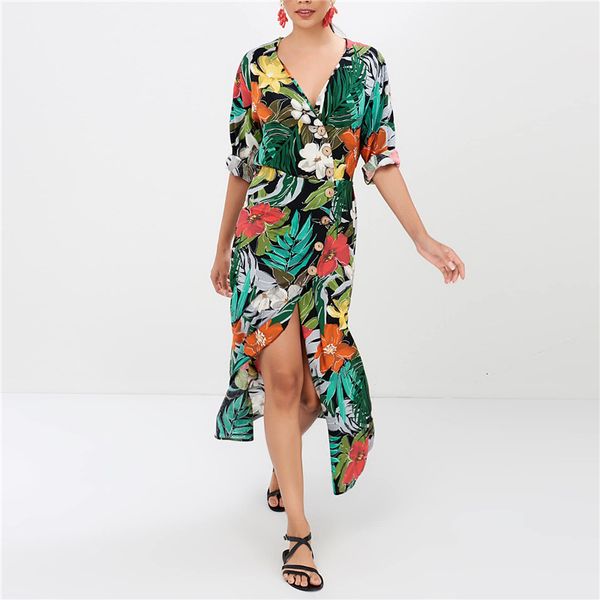 2019 summer dress women floral print bohemian chiffon maxi vintage v-neck long holiday beach party dresses vestidos, Black;gray
2019 summer dress women floral print bohemian chiffon maxi vintage v-neck long holiday beach party dresses vestidos, Black;gray