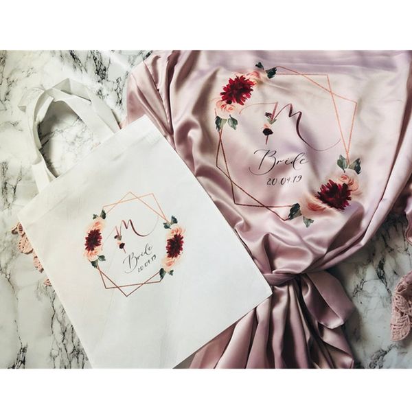 personalized date name lace kimono robe women bride bridesmaid robes &bag set bachelorette wedding preparewear floral satin gift, Black;red 
personalized date name lace kimono robe women bride bridesmaid robes &bag set bachelorette wedding preparewear floral satin gift, Black;red