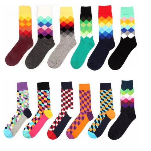 brand happy socks british style plaid socks gradient color male's fashion personality cotton socks lxl1319, Black;white
brand happy socks british style plaid socks gradient color male's fashion personality cotton socks lxl1319, Black;white
