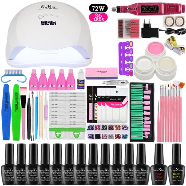 nail set 36w/48w/72w &12 color set polish nail gel uv lamp art manicure kit electric machine handle with extension
nail set 36w/48w/72w &12 color set polish nail gel uv lamp art manicure kit electric machine handle with extension