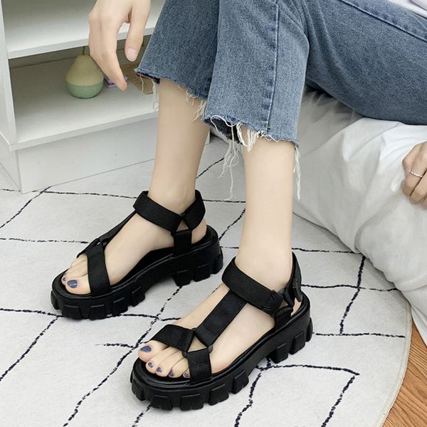 women's sandals female summer muffin platform sandals gladiator open toe fashion beach shoes soft casual shoes, Black
women's sandals female summer muffin platform sandals gladiator open toe fashion beach shoes soft casual shoes, Black