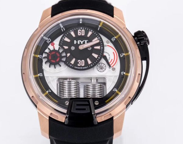 hyt h1 rose gold 148-pg-22-gf-cr edition 48mm rose gold & pvd black dial, black rubber strap m8215 automatic movement wristwatch man wa, Slivery;brown
hyt h1 rose gold 148-pg-22-gf-cr edition 48mm rose gold & pvd black dial, black rubber strap m8215 automatic movement wristwatch man wa, Slivery;brown