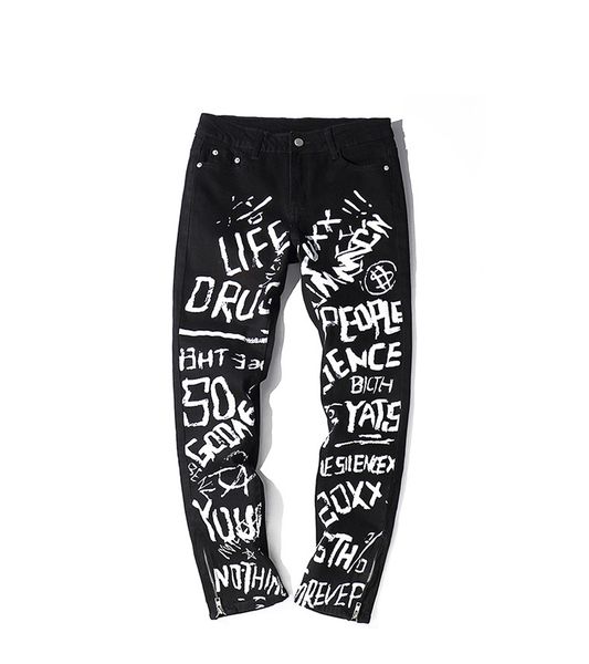 mens jeans new graffiti stretch slim denim trousers fashion letter printed jeans european and american style hot sale asian size -2xl, Blue
mens jeans new graffiti stretch slim denim trousers fashion letter printed jeans european and american style hot sale asian size -2xl, Blue