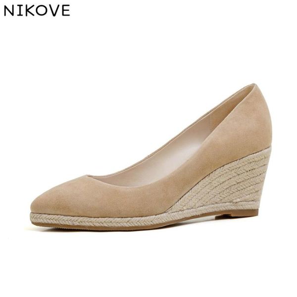 nikove 2020 summer women pumps shoes flock+pu wedge high heel pointed toe solid slip on casual fashion shoes size 34-39, Black
nikove 2020 summer women pumps shoes flock+pu wedge high heel pointed toe solid slip on casual fashion shoes size 34-39, Black