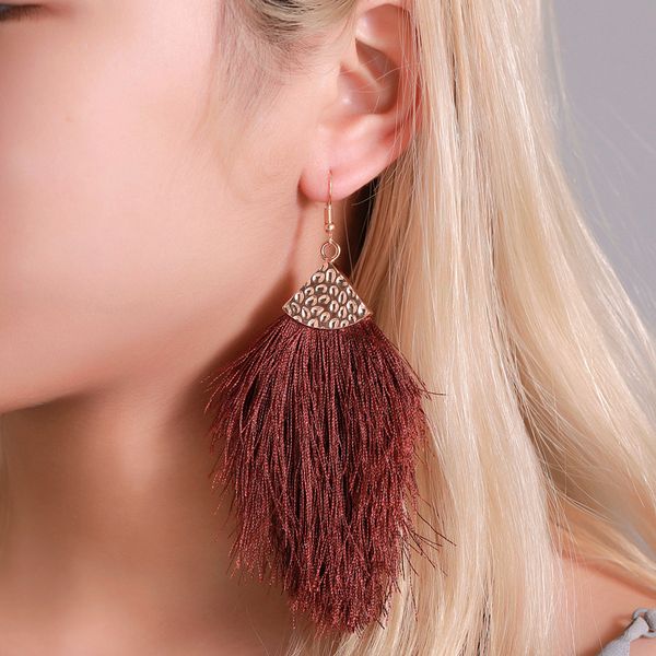 fashion jewelry tassel arrowhead earrings long feather pattern dangle earrings s737, Silver
fashion jewelry tassel arrowhead earrings long feather pattern dangle earrings s737, Silver