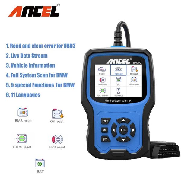 ancel bm700 obd2 scanner full system scan for e90 e60 f30 oil epb reset car diagnostic tool update obd 2 auto scanner
ancel bm700 obd2 scanner full system scan for e90 e60 f30 oil epb reset car diagnostic tool update obd 2 auto scanner