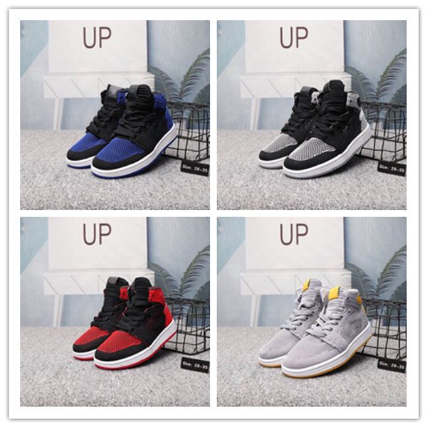 kids 1 1s space gym red basketball shoes children boy girls white pink midnight navy sneakers toddlers birthday gift, Black