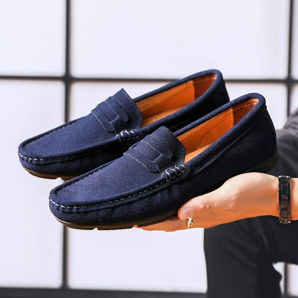 men loafers men's casual shoes suede leather moccasins breathable slip on boat shoes chaussures hommes plus size 38-47, Black
men loafers men's casual shoes suede leather moccasins breathable slip on boat shoes chaussures hommes plus size 38-47, Black