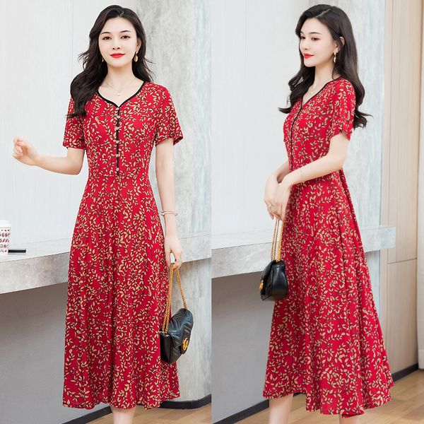 wholesale summer new women's short-sleeved slim large size middle-aged and elderly middle-aged and long cotton skirt dress, Black;gray
wholesale summer new women's short-sleeved slim large size middle-aged and elderly middle-aged and long cotton skirt dress, Black;gray