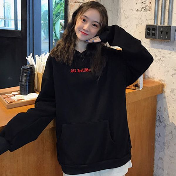 creative and lovely hoodie girl winter with velvet and ins super fire korean version of loose harajuku bf lazy wind versatile co, Black
creative and lovely hoodie girl winter with velvet and ins super fire korean version of loose harajuku bf lazy wind versatile co, Black