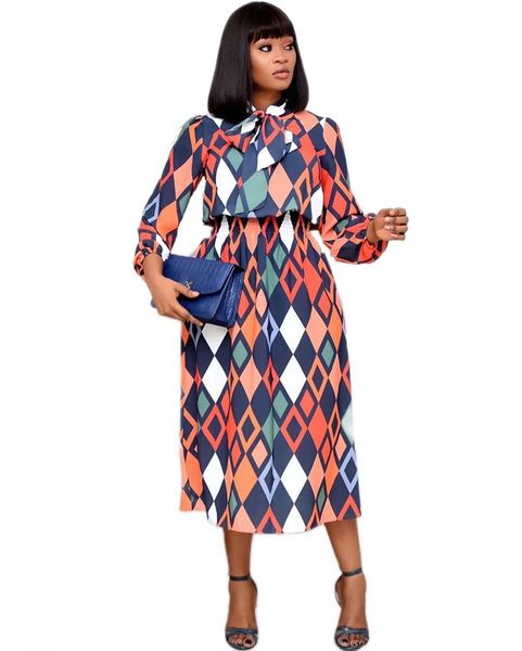 european and american womens cross-border spring and summer temperament slim dress foreign trade lace-up printed long-sleeved african dress, White;black
european and american womens cross-border spring and summer temperament slim dress foreign trade lace-up printed long-sleeved african dress, White;black