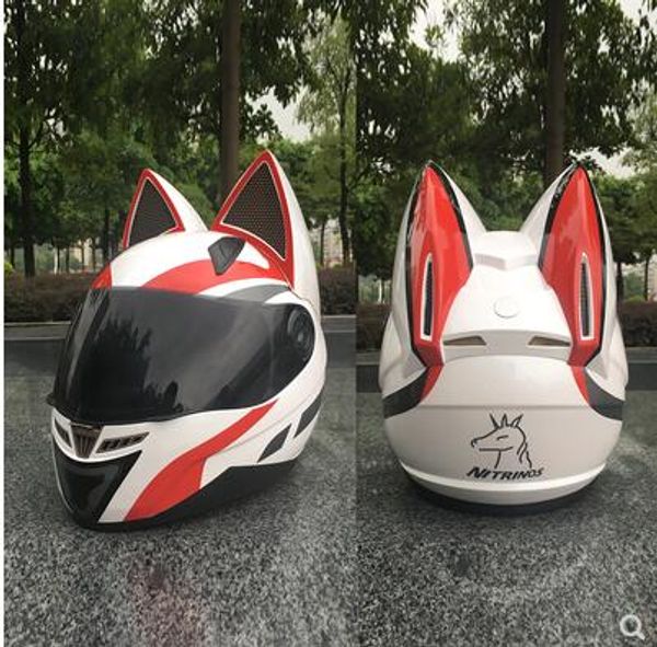 lovely cat white red helmet ears automobile race antifog full face helmet capacete moto casco motorcycle full face mask
lovely cat white red helmet ears automobile race antifog full face helmet capacete moto casco motorcycle full face mask
