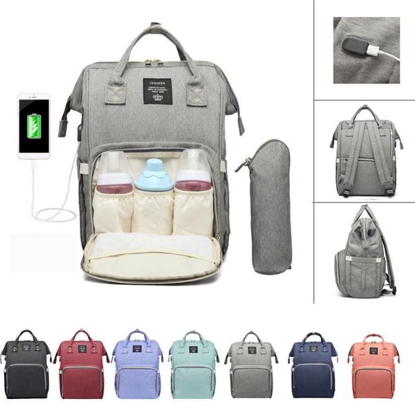 lequeen usb data cable fashion mummy maternity nappy bag brand large capacity baby bag travel backpack designer baby care
lequeen usb data cable fashion mummy maternity nappy bag brand large capacity baby bag travel backpack designer baby care
