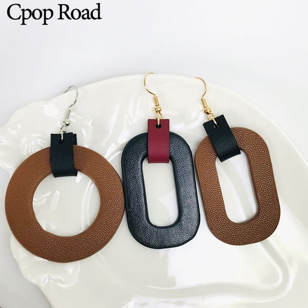 cpop faux leather earrings for women vintage hoop brown black elegant drop earrings female jewelry trendy winter girl accessories new 2020, Silver
cpop faux leather earrings for women vintage hoop brown black elegant drop earrings female jewelry trendy winter girl accessories new 2020, Silver