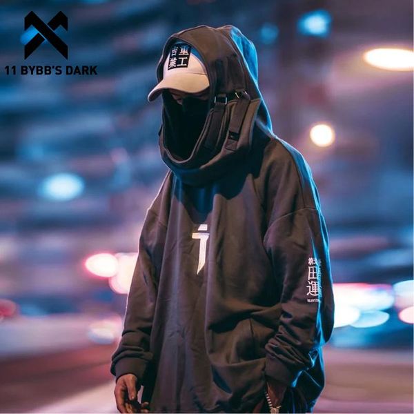 11 bybb's dark japanese streetwear hoodie men harajuku neck fish mouth pullovers oversized sweatshirts hip hop hoodie techwear, Black
11 bybb's dark japanese streetwear hoodie men harajuku neck fish mouth pullovers oversized sweatshirts hip hop hoodie techwear, Black