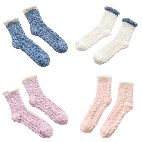 4 pairs women warm super soft plush slipper sock winter fluffy, Black;white 
4 pairs women warm super soft plush slipper sock winter fluffy, Black;white