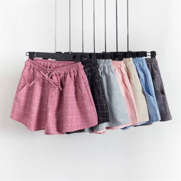 9 colors summer plaid shorts women fashion lace up elastic waist women shorts casual cotton linen beach wide leg c5321, White;black
9 colors summer plaid shorts women fashion lace up elastic waist women shorts casual cotton linen beach wide leg c5321, White;black