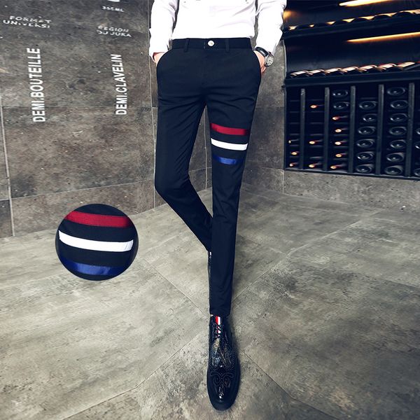 2019 new korean version of the tide male harajuku quality street men loose cotton solid color super fire slim trousers, White;black
2019 new korean version of the tide male harajuku quality street men loose cotton solid color super fire slim trousers, White;black